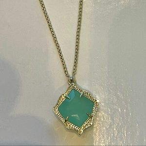 Long Retired- Kendra Scott adjustable Kacey Necklace in popular Chalcedony color
